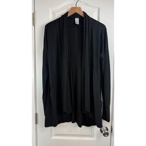 Active Life Women's Black Modal Open Front Cardigan Size S Small